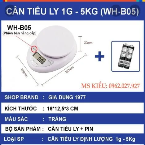 CÂN TIỂU LY ĐIỆN TỬ