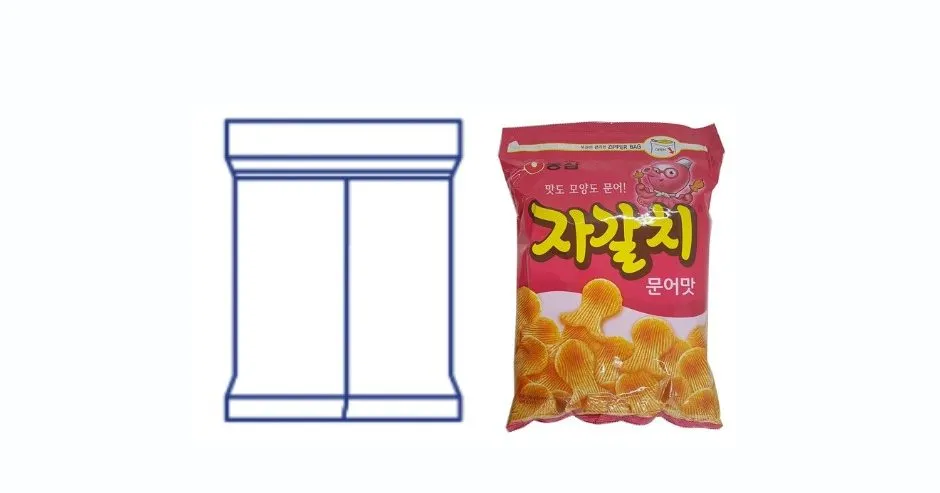 Dạng túi gối tiêu chuẩn có khóa zip