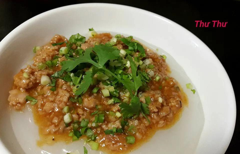 Cháo sườn sốt thịt bằm - Thư Thư