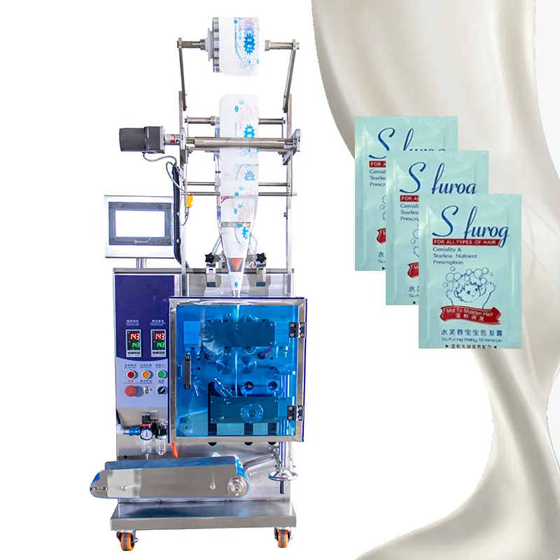 Máy đóng gói dầu gội 4 biên - Chiết Rót và Hàn Miệng Túi QM-SL-50Y
