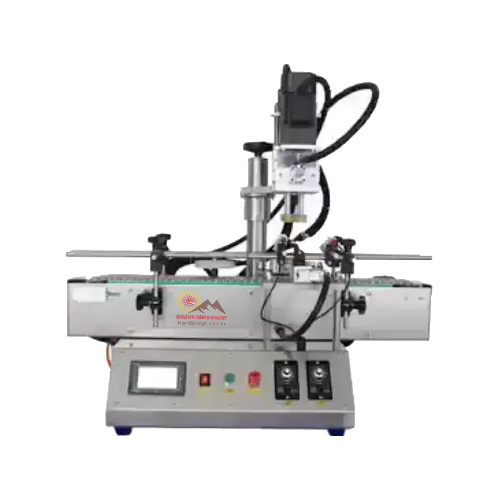Máy siết nắp tự động Mini (4 bánh xe kẹp xoay) QM-MNSCM-4WH