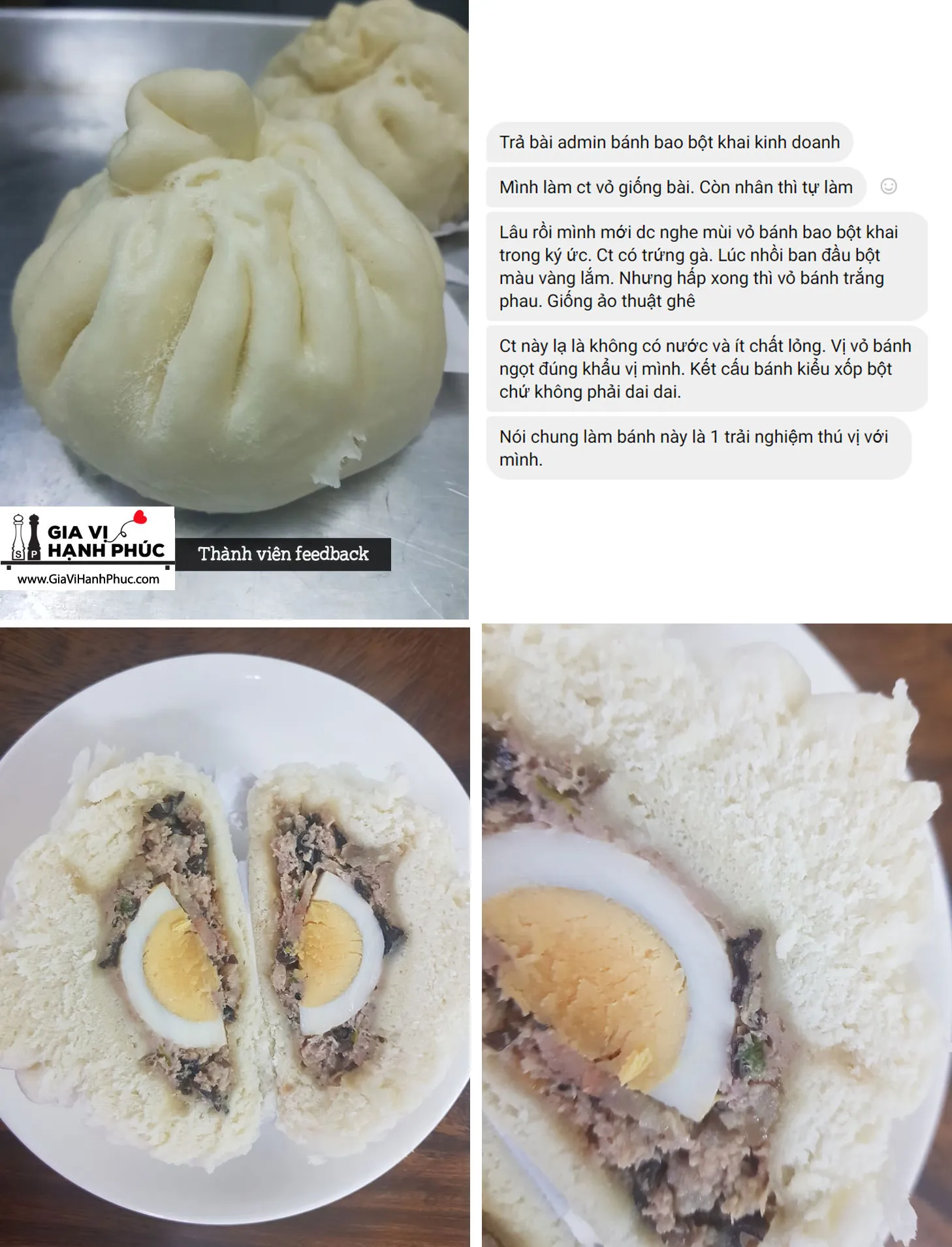 Bánh bao kinh doanh từ bột khai