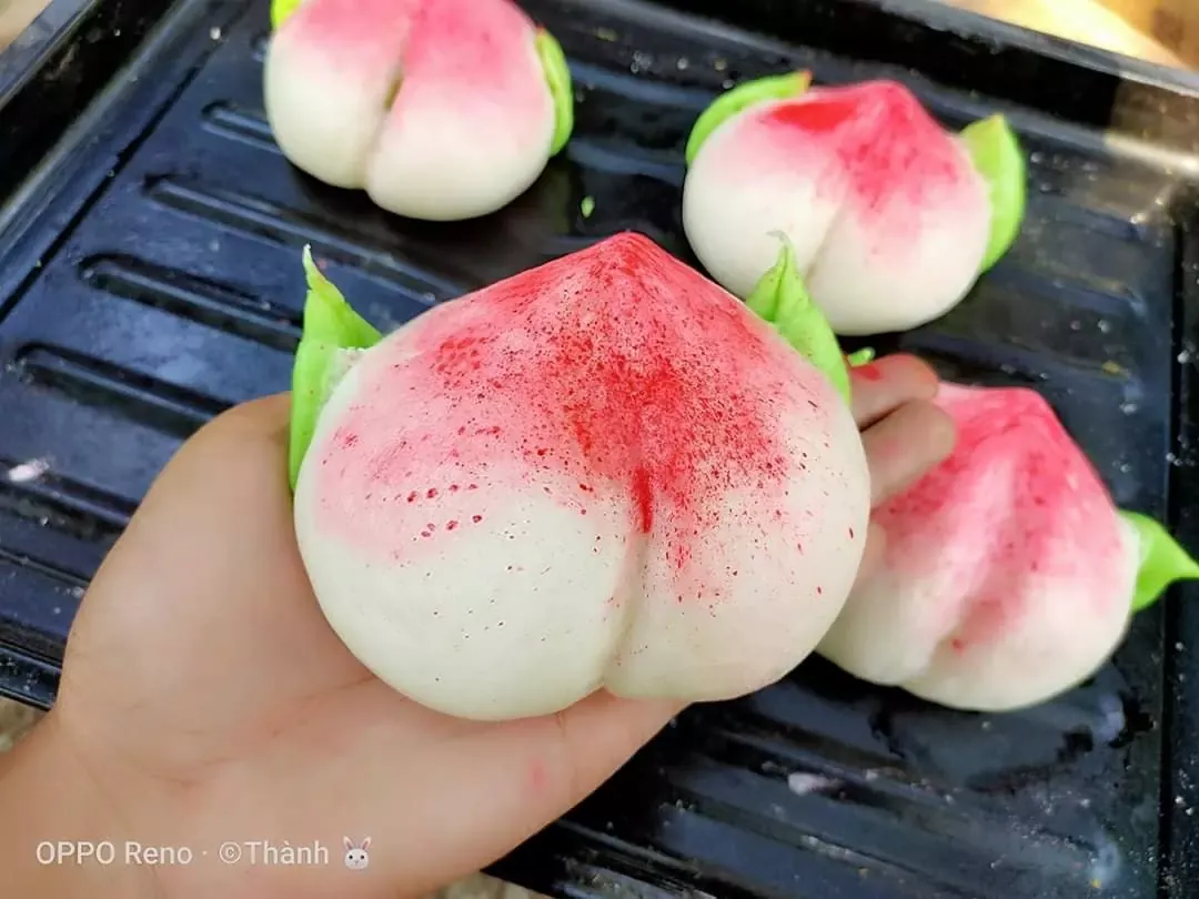 Bánh bao trái đào, bánh bao tạo hình - Tô Thiện Thành