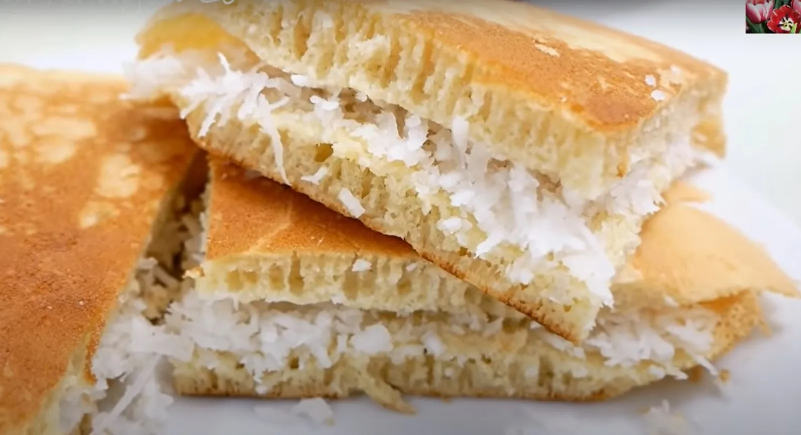 Bánh bò dừa nướng chảo - Vanh Khuyen