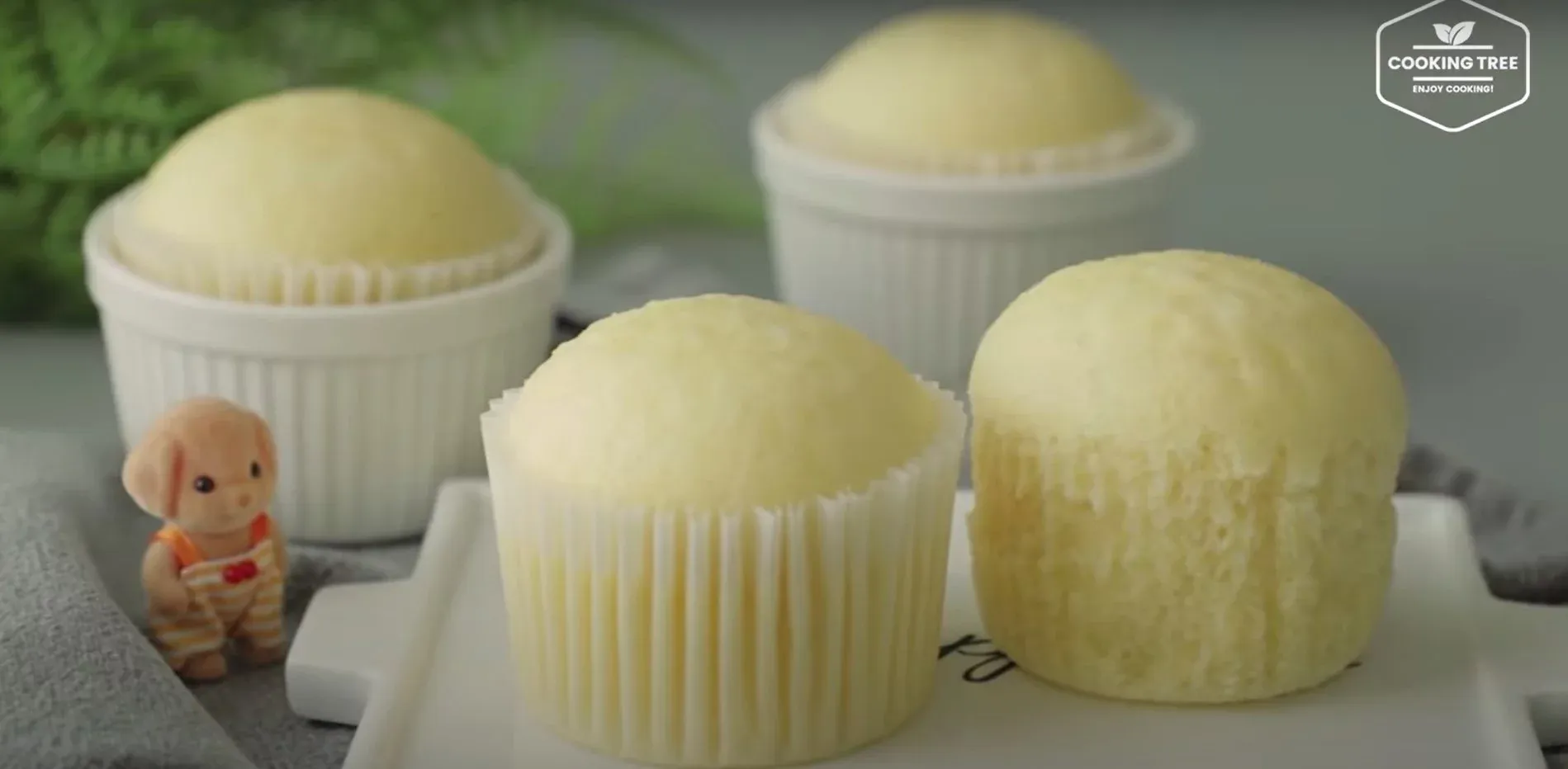 Bánh bông lan sữa hấp - Cooking Tree