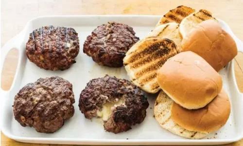 Bánh hambuger nhân phô mai