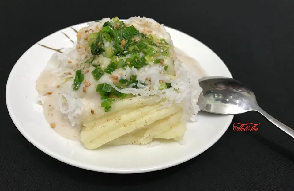 Bánh khoai mì hấp nước cốt dừa - Thư Thư