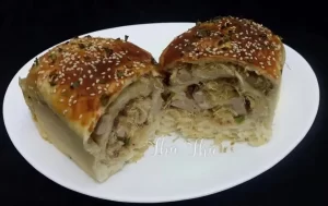 Bánh mì nhân pate chả lụa chà bông – Thư Thư