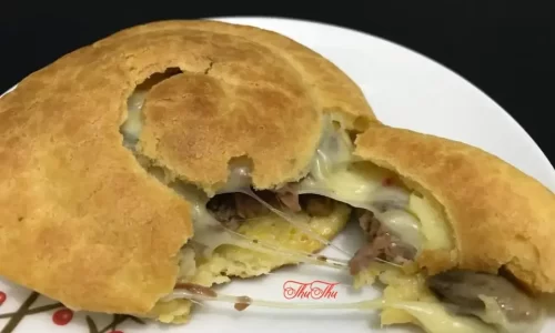 Bánh su mặn nhân gà xông khói và nấm – Thư Thư