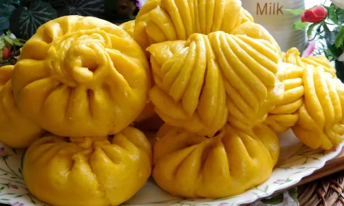 Bánh bao bí đỏ nhân thịt – Lam Anh Dao