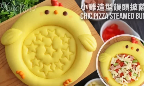 Bánh bao tạo hình – Bánh bao pizza gà con
