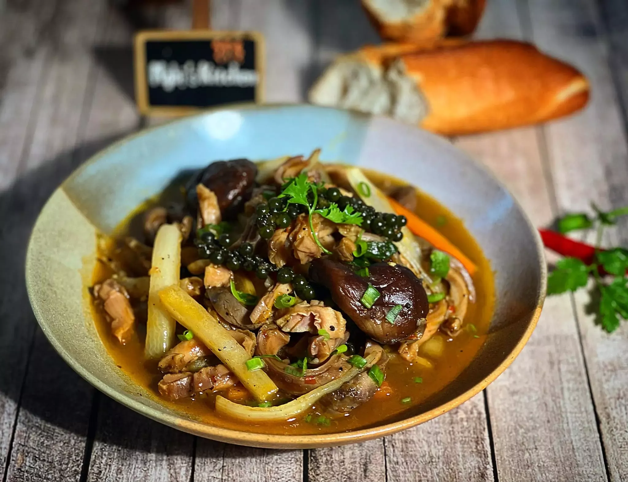 Bao tử hầm tiêu xanh - Sốt nêm tiêu xanh - Nghi's Kitchen
