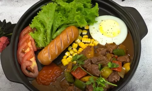 Bò lúc lắc ăn bánh mì mềm thơm ngon – Natha Food