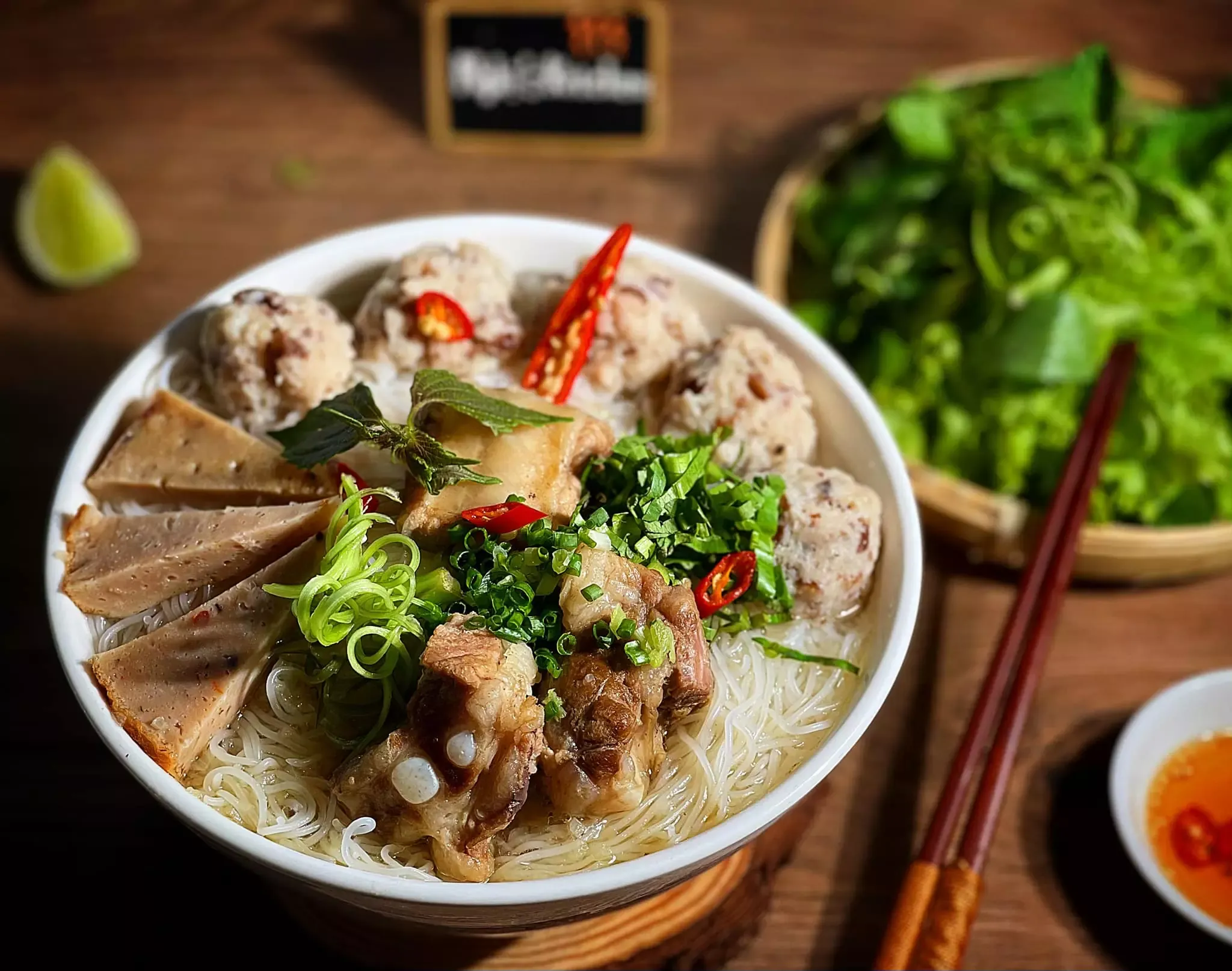 Bún mọc sườn non - Sốt nêm bún - Nghi's Kitchen