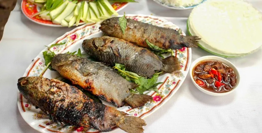 Cá rô phi nướng muối ớt
