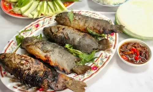 Cá rô phi nướng muối ớt