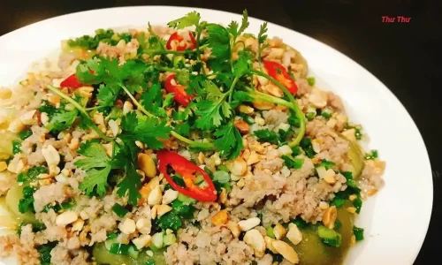 Cà tím nướng mỡ hành sốt thịt bằm – Thư Thư