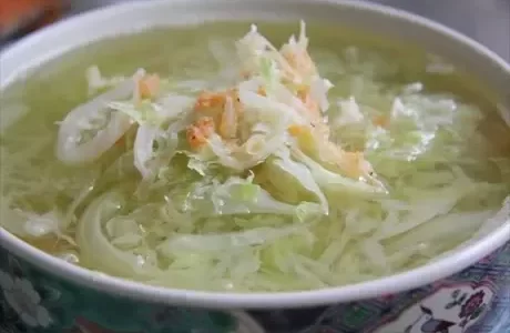 Canh cải thảo nấu tôm
