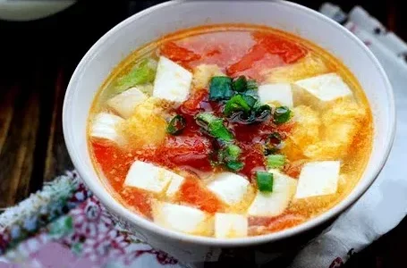 Canh đậu hũ cà chua trứng