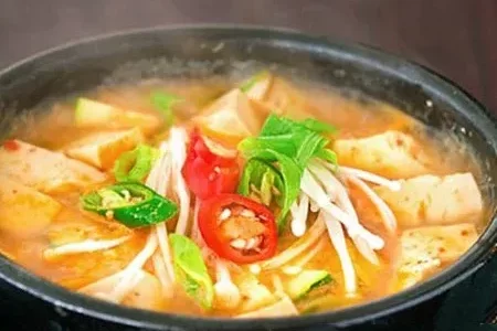 Canh đậu hũ giá kiểu  Hàn