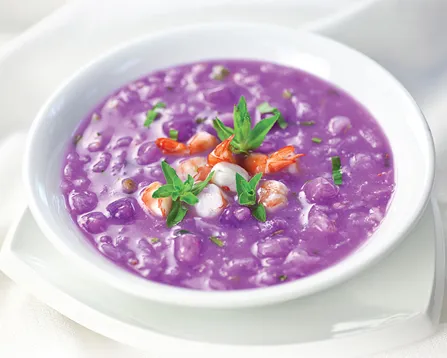 Canh khoai mỡ nấu tôm