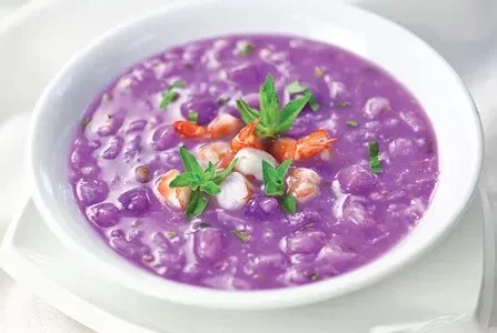 Canh khoai mỡ nấu tôm