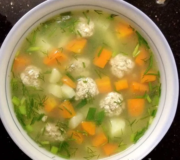 Canh khoai tây thịt viên
