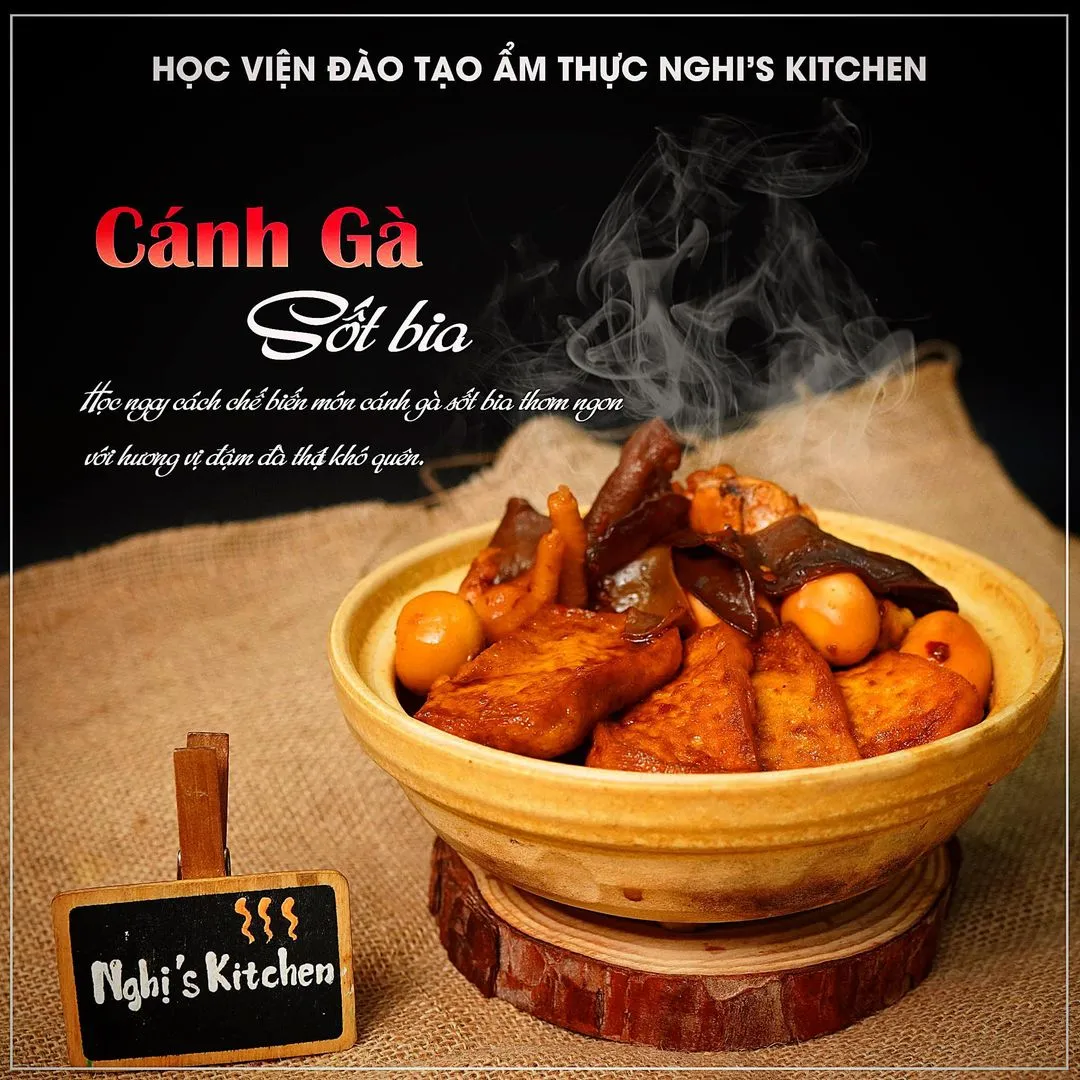 Cánh gà sốt bia - Nghi Kitchen