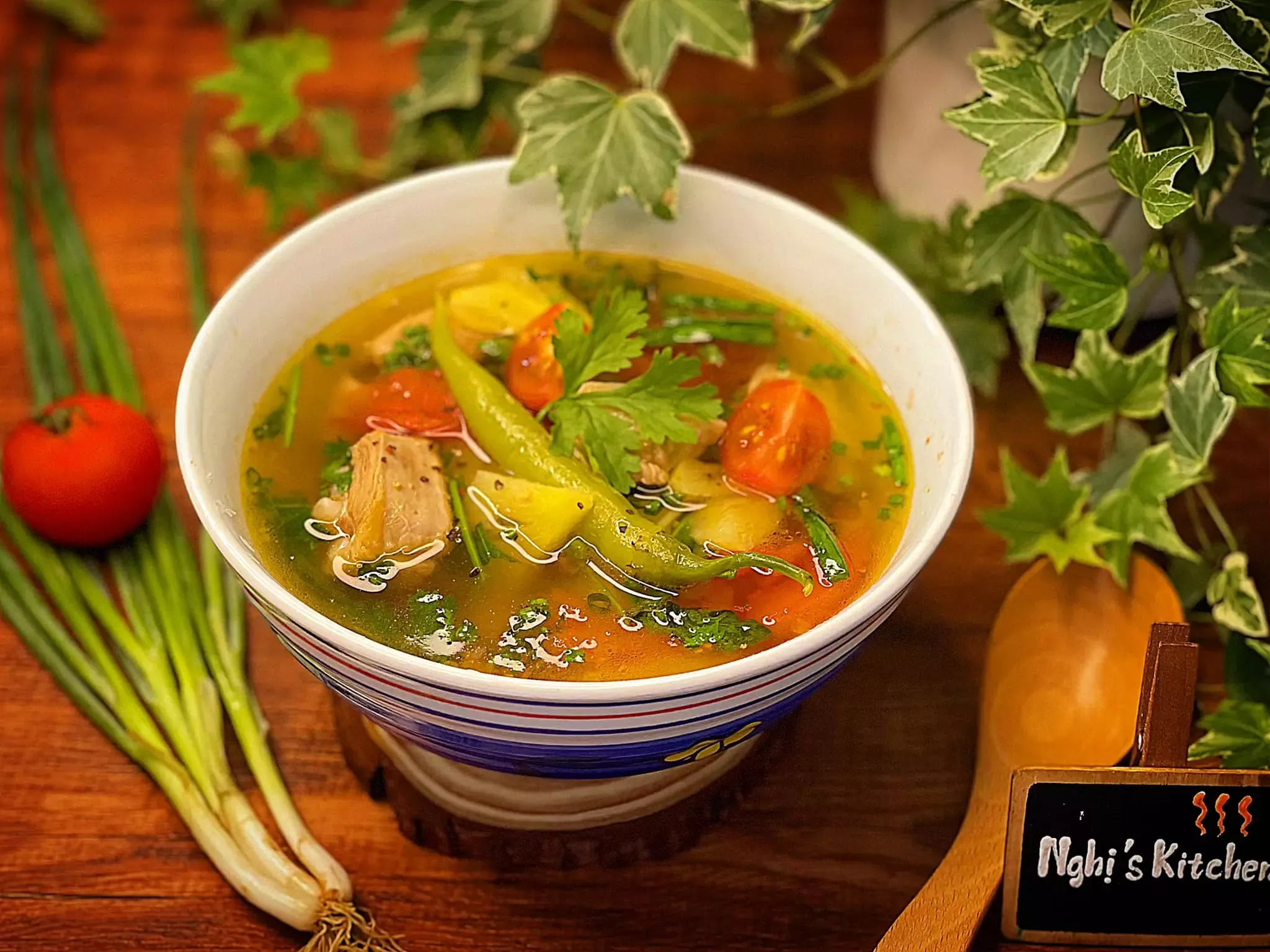 Canh sườn nấu chua - Sốt canh nấu chua - Nghi's Kitchen
