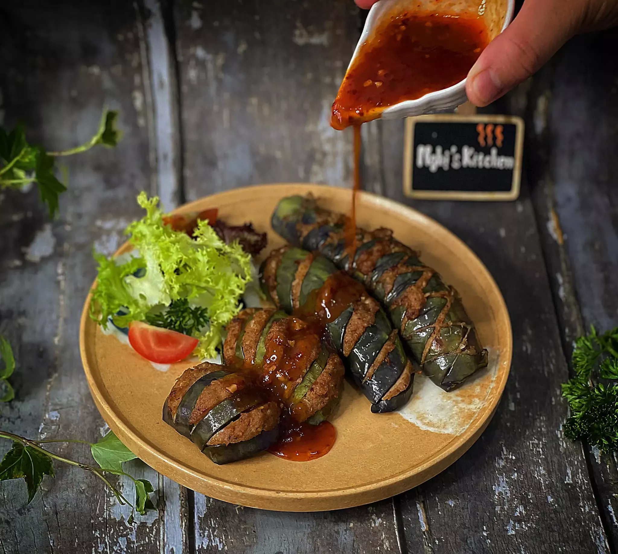 Cà tím nhồi thịt sốt cà chua - Nghi's Kitchen