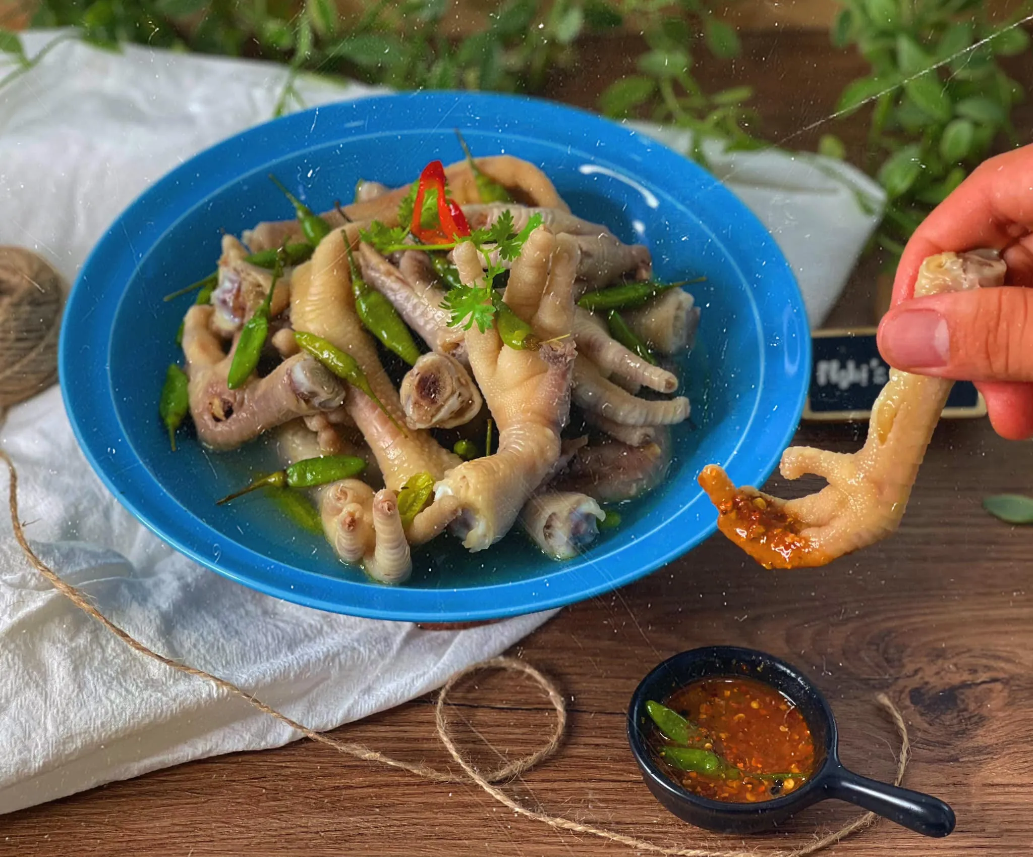 Chân gà ớt xanh - Sốt chấm chân gà luộc - Nghi's Kitchen