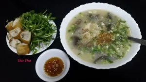 Cháo cá lóc nấm tràm
