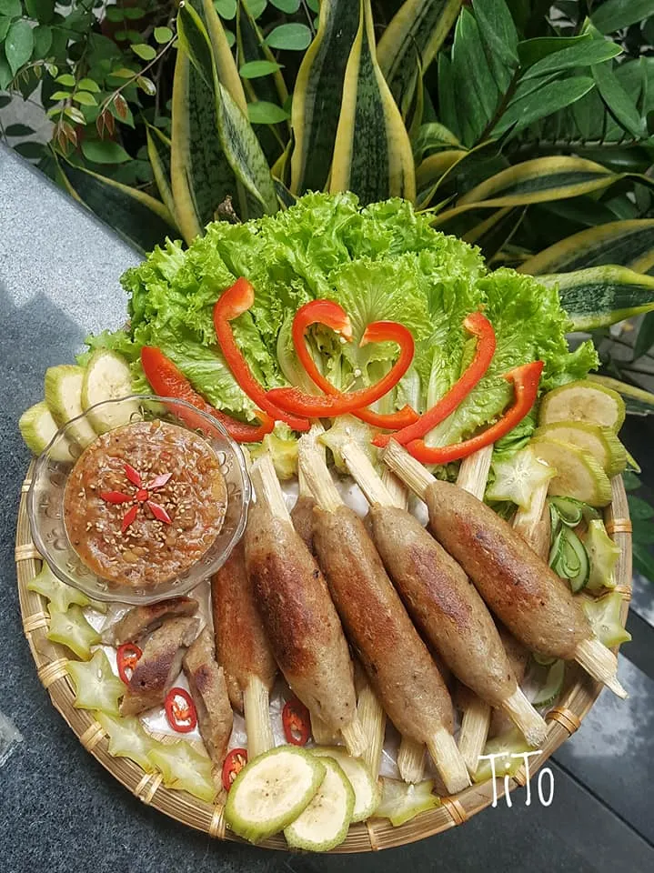 Chạo chay nướng mía 