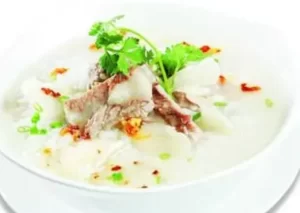 Cháo sườn nấm bào ngư – Christine Ha