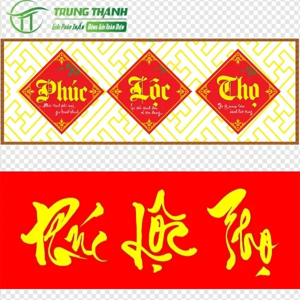 Chữ phúc lộc thọ vector đẹp