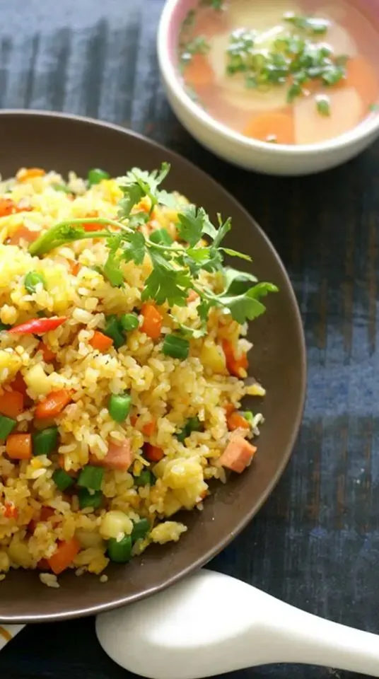 Cơm chiên dương châu chay - Thụy Như