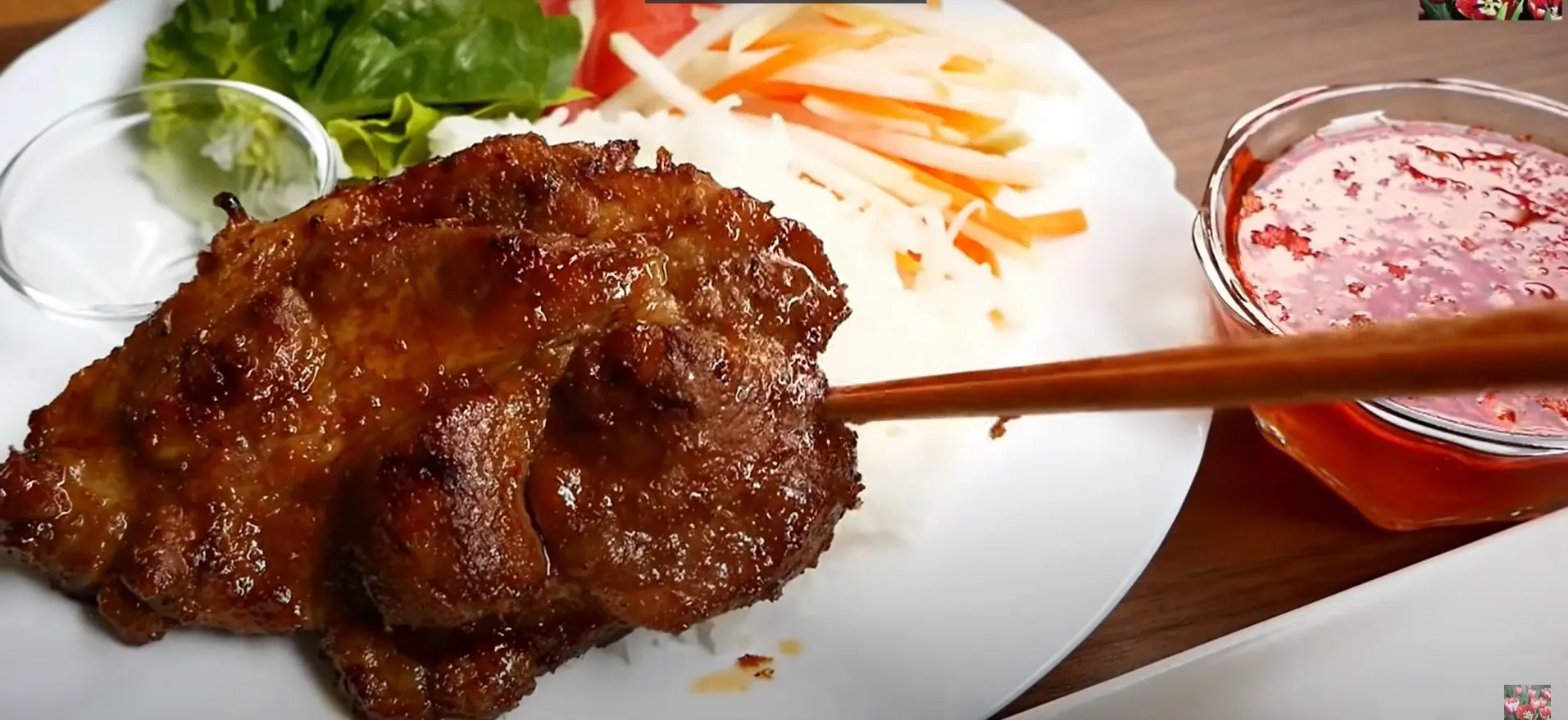 Thịt nướng Cơm Tấm -  nướng không khô không cháy - Vanh Khuyen 