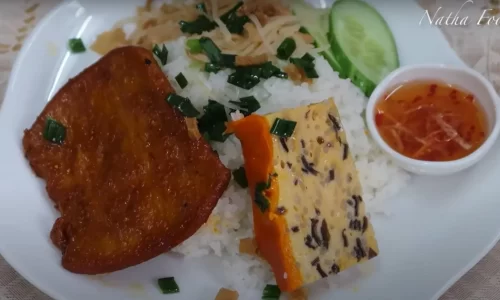 Cơm tấm sườn bì chả chay – Natha Food