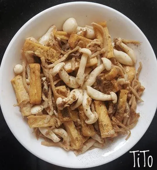 Đậu hũ xào rau củ khô