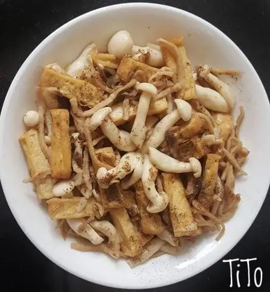 Đậu hũ xào rau củ khô