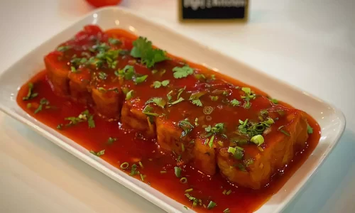 Đậu hũ nhồi thịt sốt cà chua – Nghi’s Kitchen