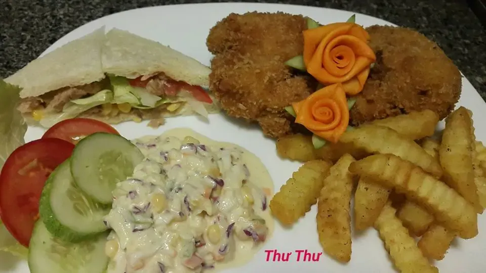 Gà chiên kiểu KFC - Thư Thư