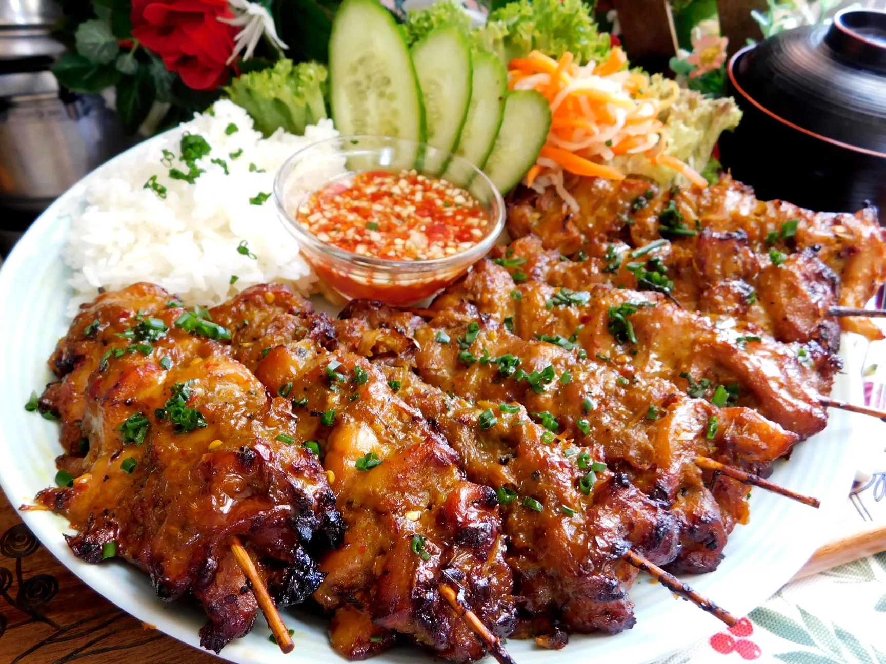 Gà xiên nướng kiểu Thái - Lam Anh Dao