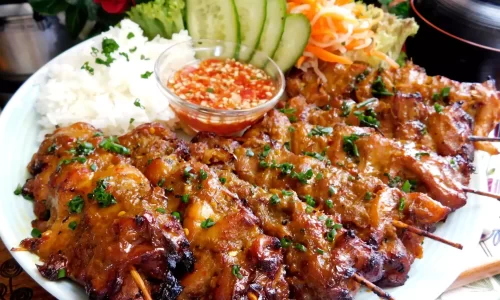 Gà xiên nướng kiểu Thái – Lam Anh Dao