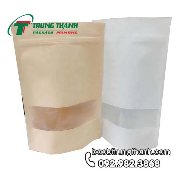tui zipper giay kraft
