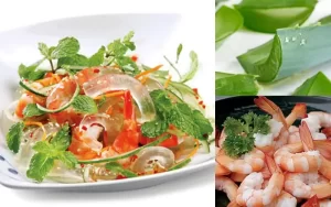 Gỏi nha đam tôm đất