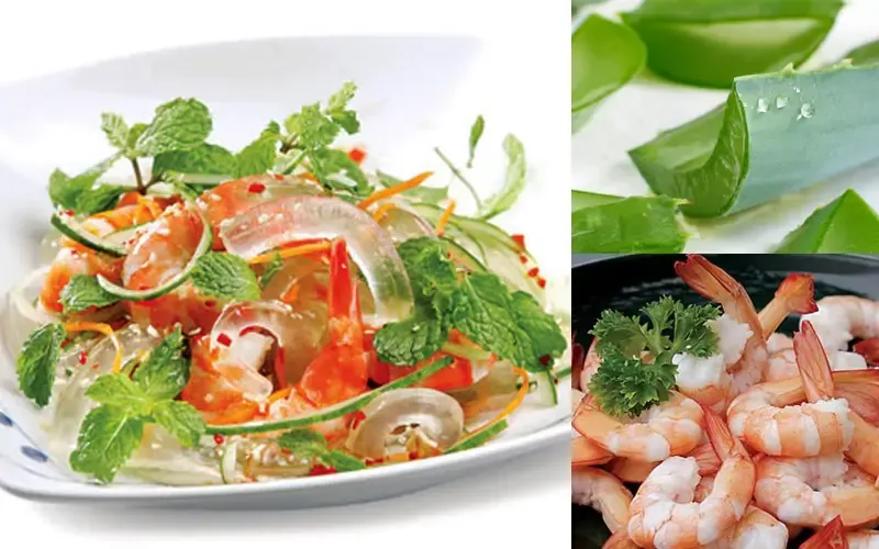 Gỏi nha đam tôm đất