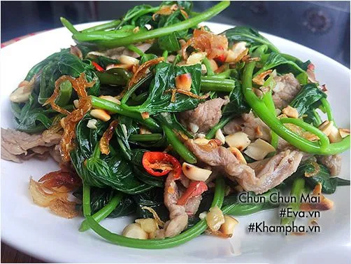 Gỏi rau lang thịt bò