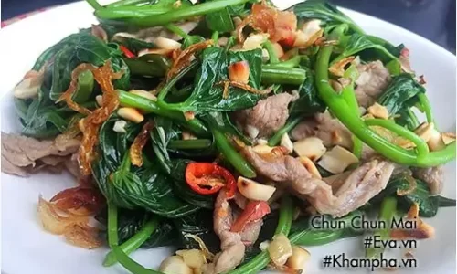 Gỏi rau lang thịt bò