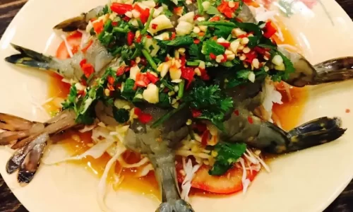 Gỏi tôm tái chanh